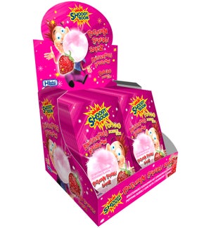 Shoogy Boom Strawberry Flavored Bubble Gum with Popping Candy (7g) x 40 x 6