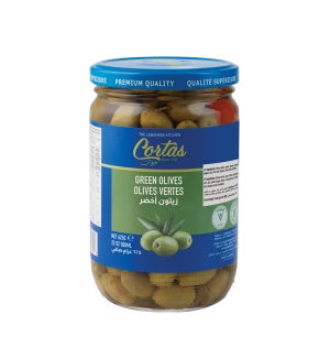 Cortas Green Olives w/Thym (jar) 12/1000 gr (6515)