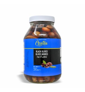 Cortas Black Olives w/Thym (jars) 12/35 oz (6516)