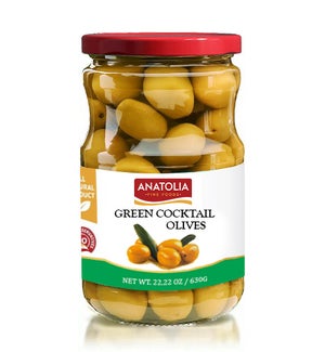 Anatolia Whole (Cocktail) Green Olives 12/660 ml