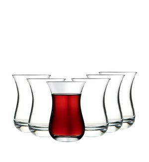 LAV Turkish Tea Glasses Large (6 glasses x 8 sets)