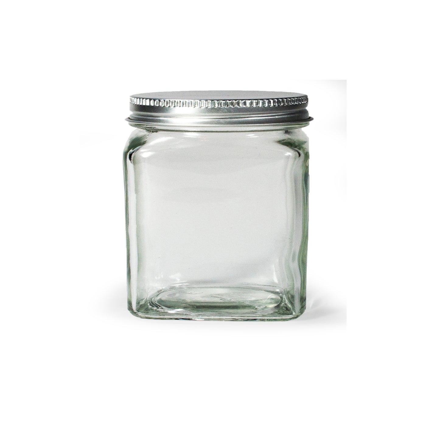Vintage Clear Glass Ribbed Cloves Kitchen Spice Jar Aluminum Lid 4