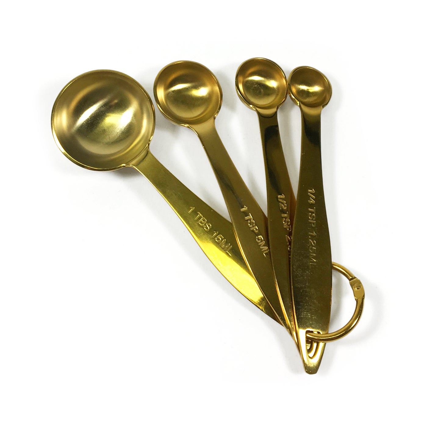 NuSteel TG-MSP 4G Stainless Steel Measuring Spoon - Set of 4 Gold