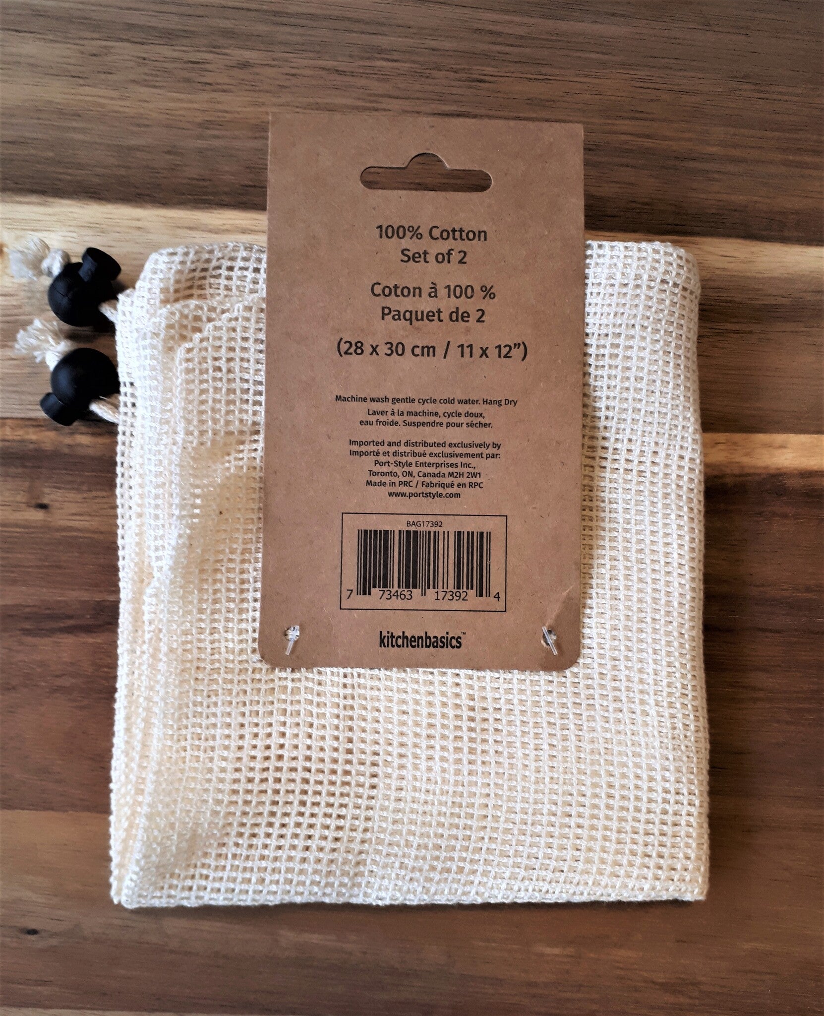 Produce Bags 2/ST Medium Cotton - kitchen basics | Port Style