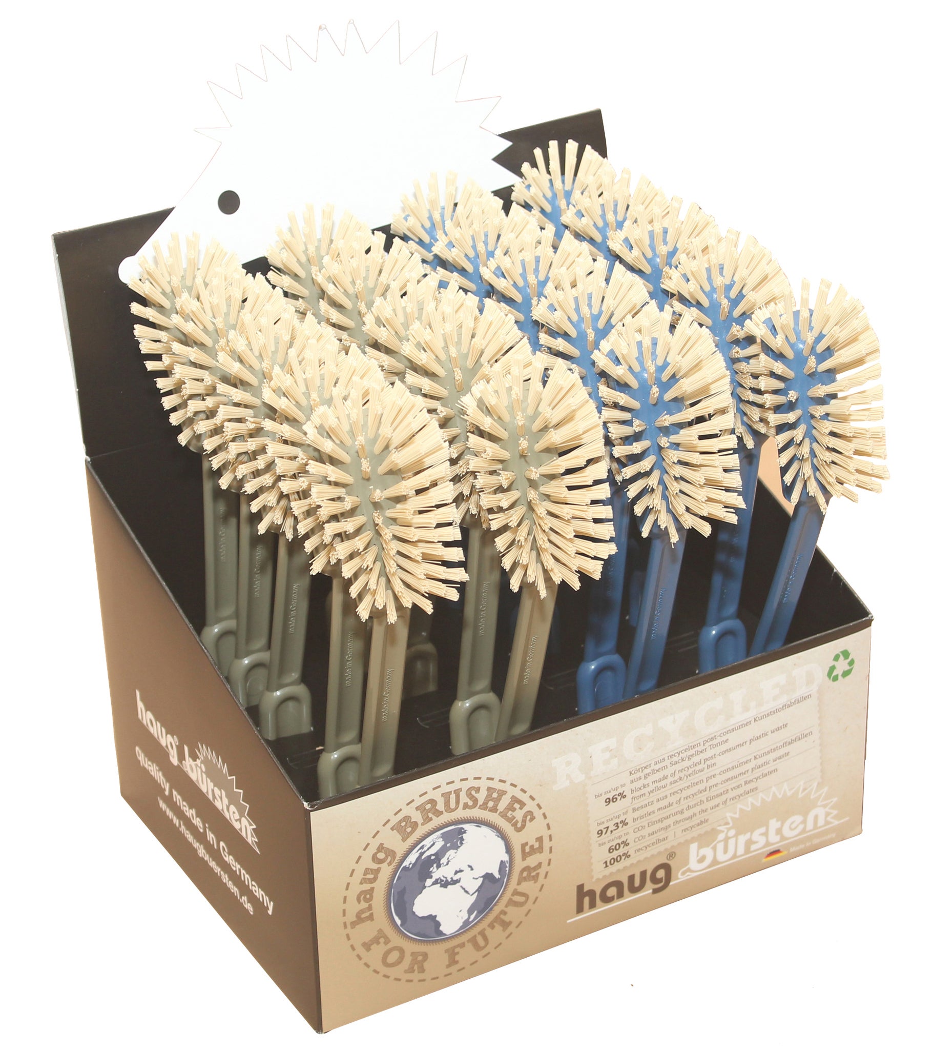 Casabella Dish Brush with Scraper – Made From 50% Recycled Plastics