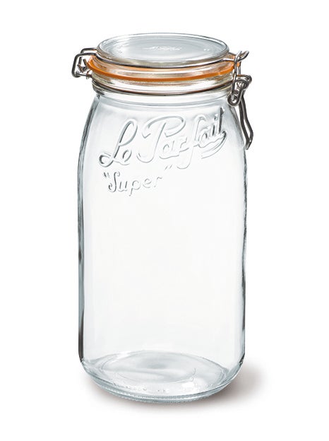 Le Parfait Screw Top Jars 3000ml - 96oz - 3L Orange Lid / 3