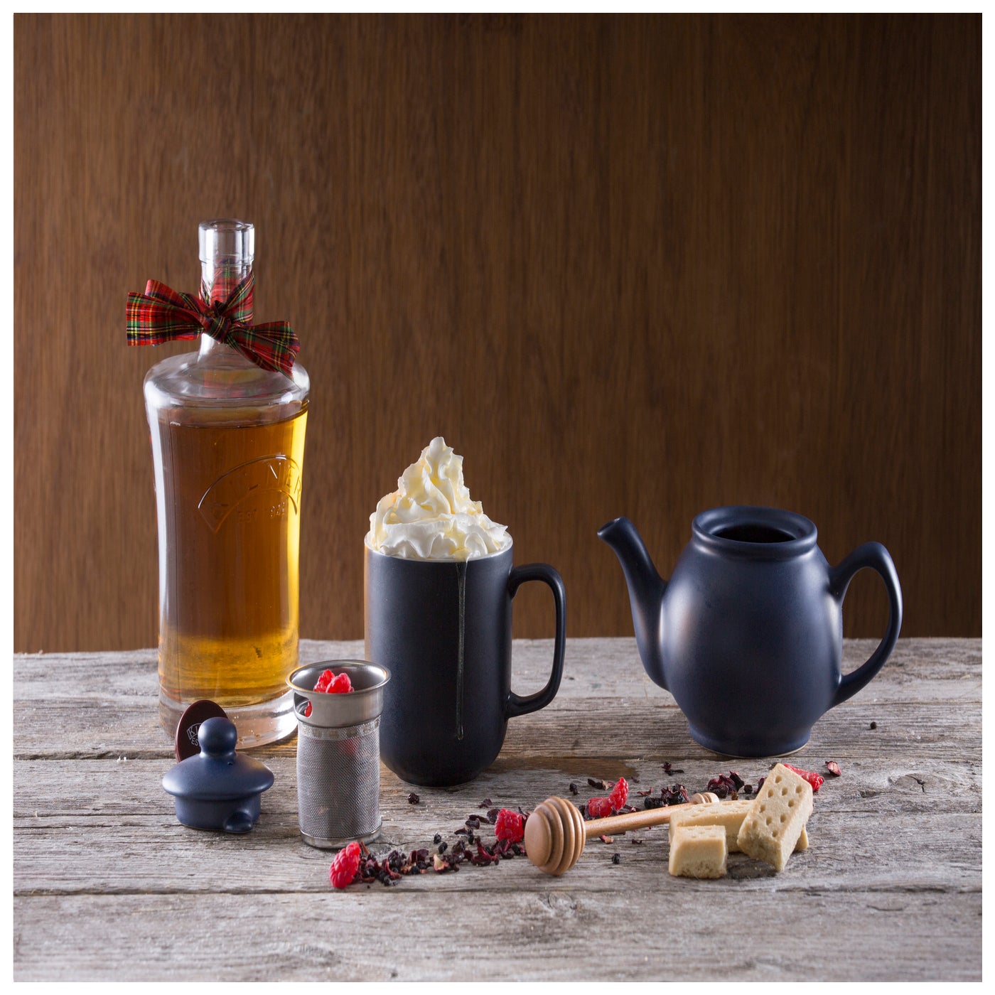Price & Kensington Matte Stoneware Teapot 6-Cup (Navy Blue