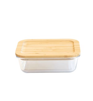 RECT Container w/Bamboo Lid