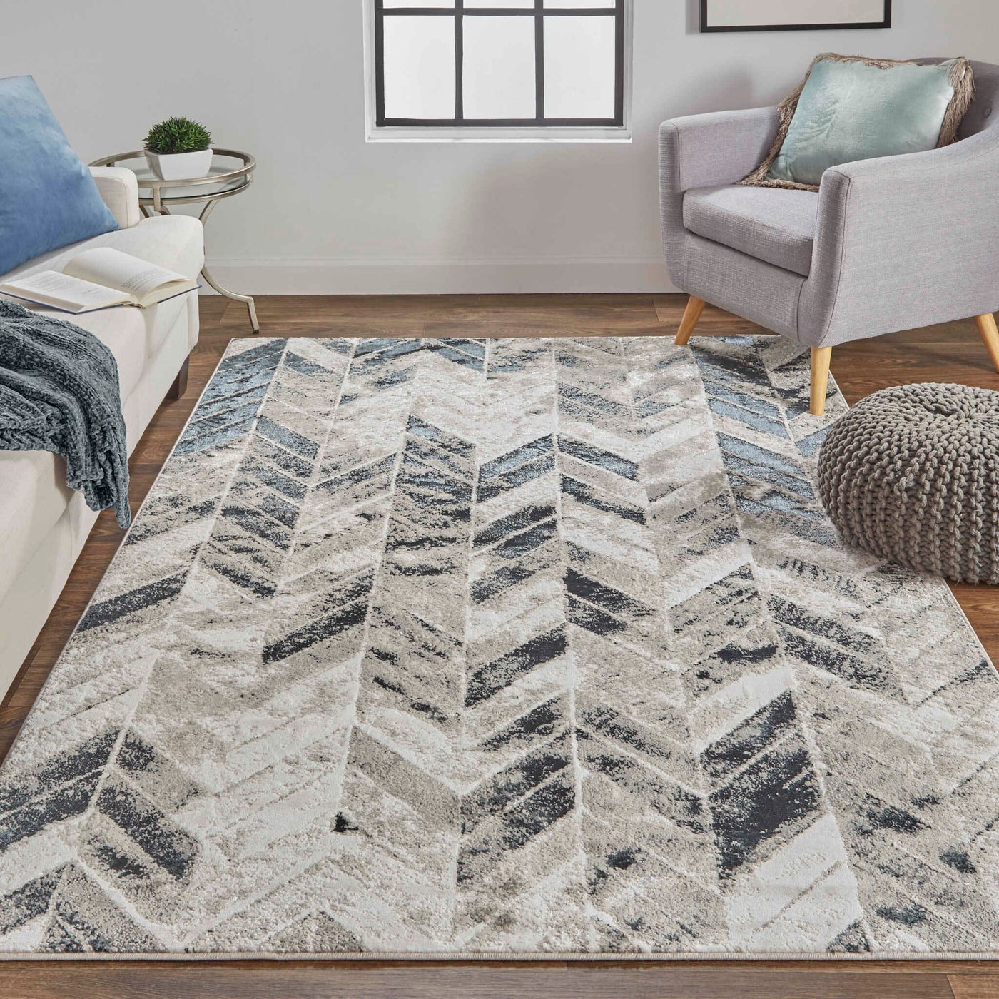 Feizy Rugs Aura 10' x 13'2 Beige and Gray Area Rug