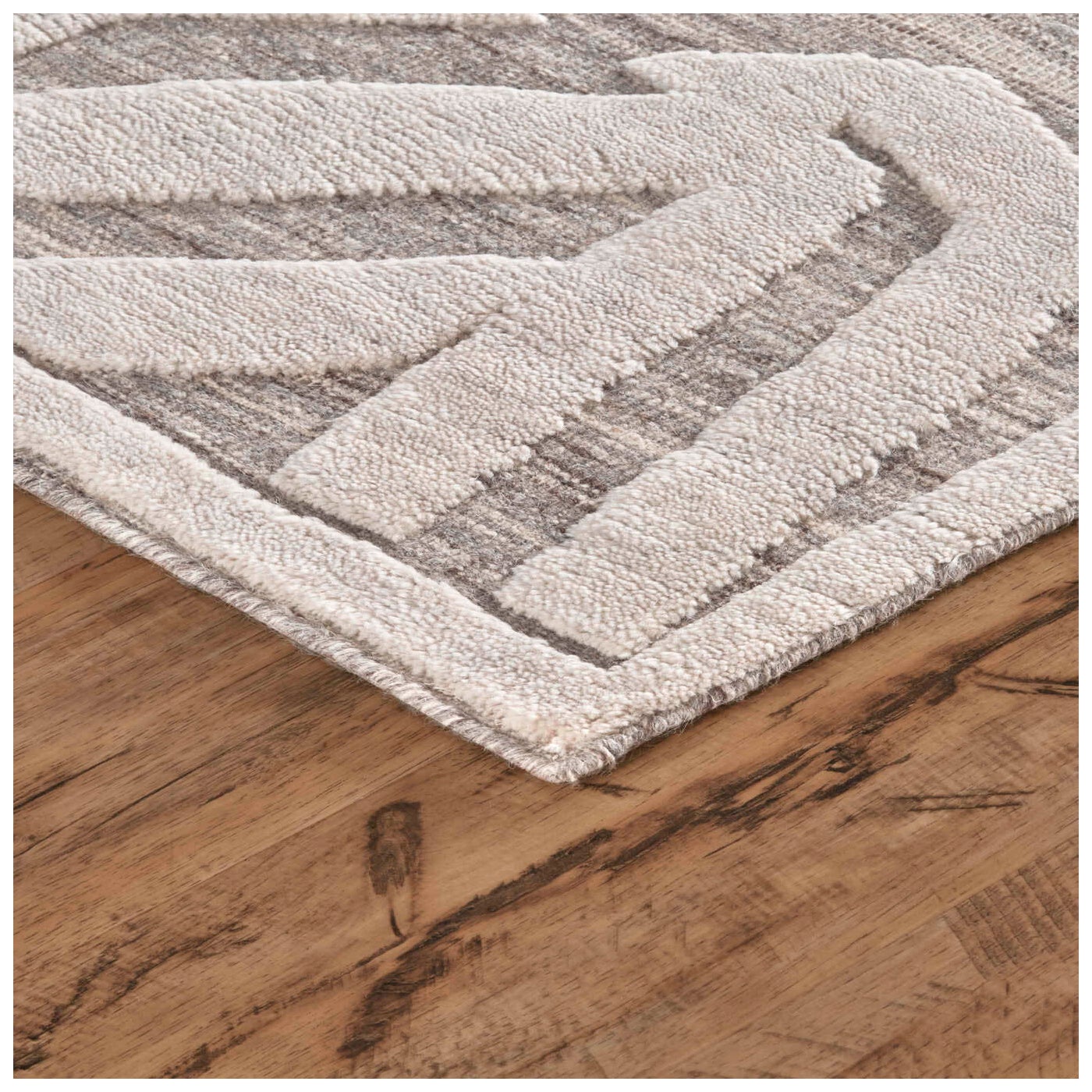 Feizy Berkeley Modern Eco-Friendly Braided Rug, Natural Ivory/Gray, 12ft x  15ft Area Rug