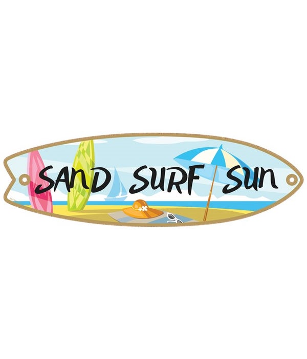 Sand Surf Sun Surfboard