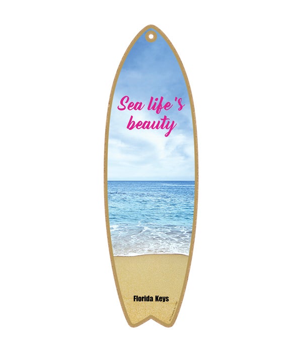 calm beach - "Sea life's beauty" Surfboard