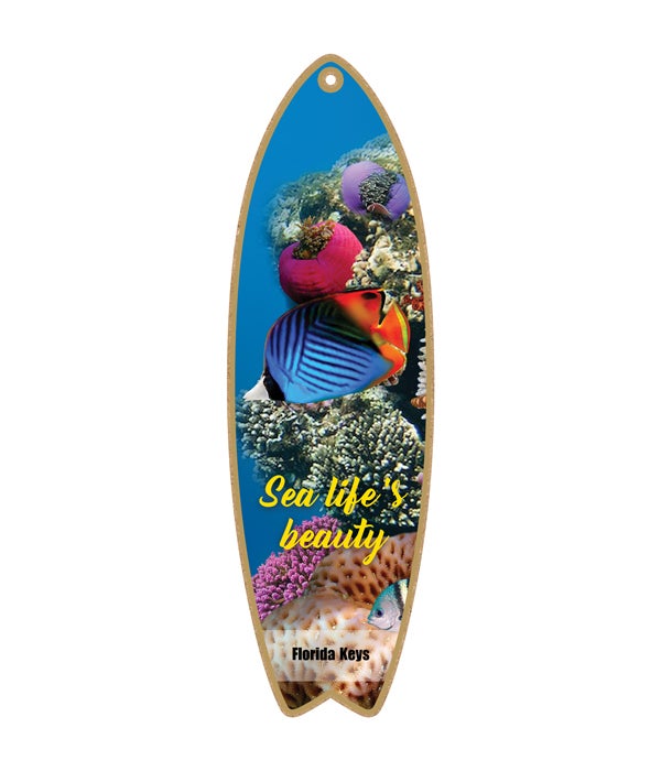 colorful fish - "Sea life's beauty" Surfboard