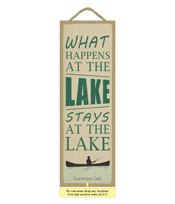 What happens at the lake, stays at the lake (boat & fishing image)