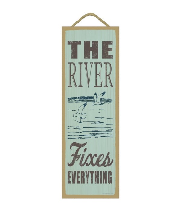 The river fixes everything (river & seagulls image)