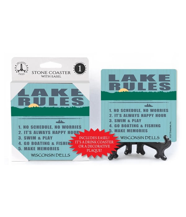 Lake rules (lake image)  coaster 1-pack