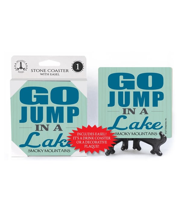 Go jump in a lake-1 pack stone coaster