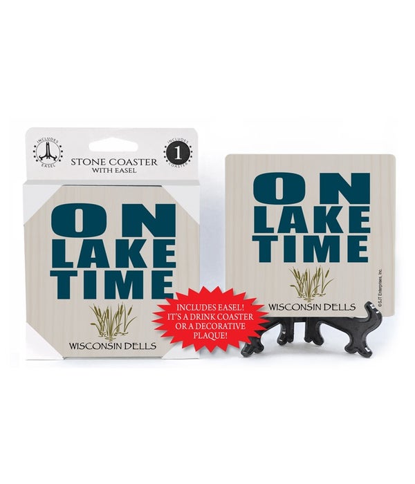 On lake time (cat tails in water image)