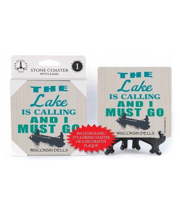 The lake is calling and I must go-1 pack stone coaster
