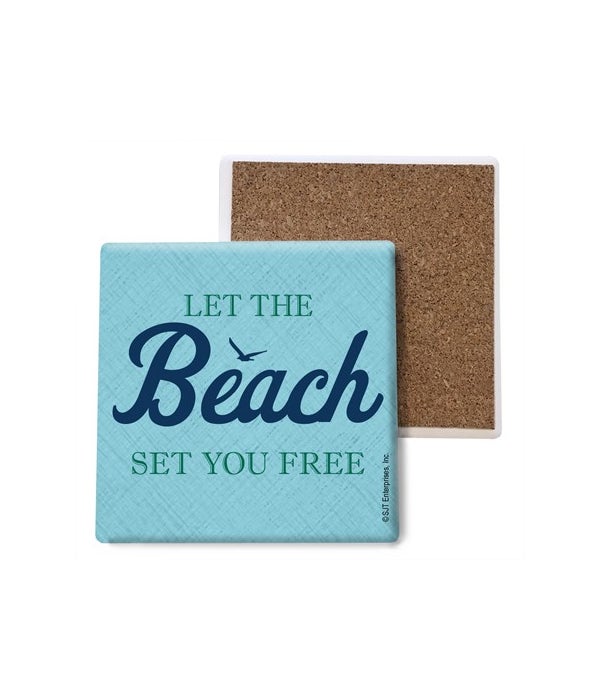 Let the beach set you free coaster bulk