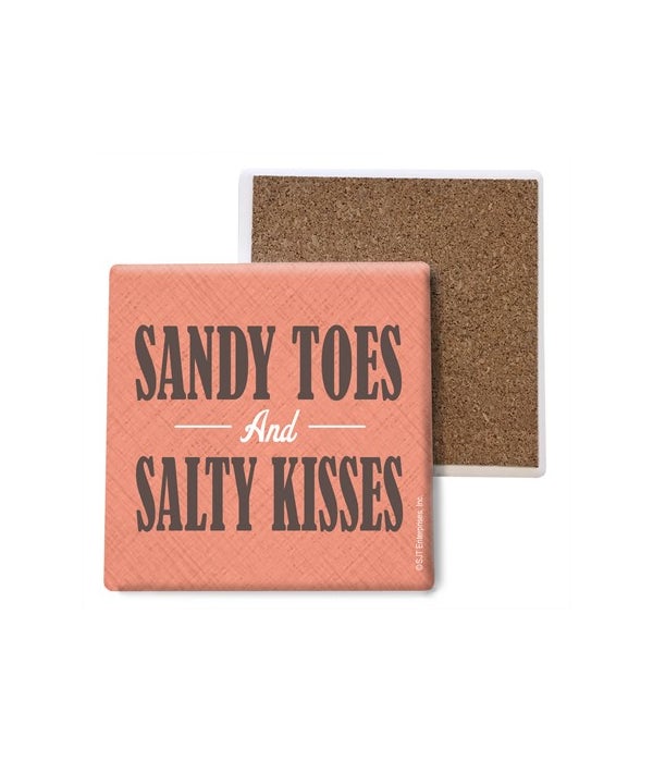 Sandy toes and salty kisses coaster bulk