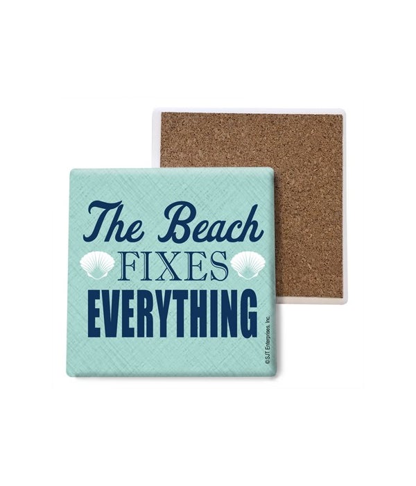 the beach fixes everything - two white s