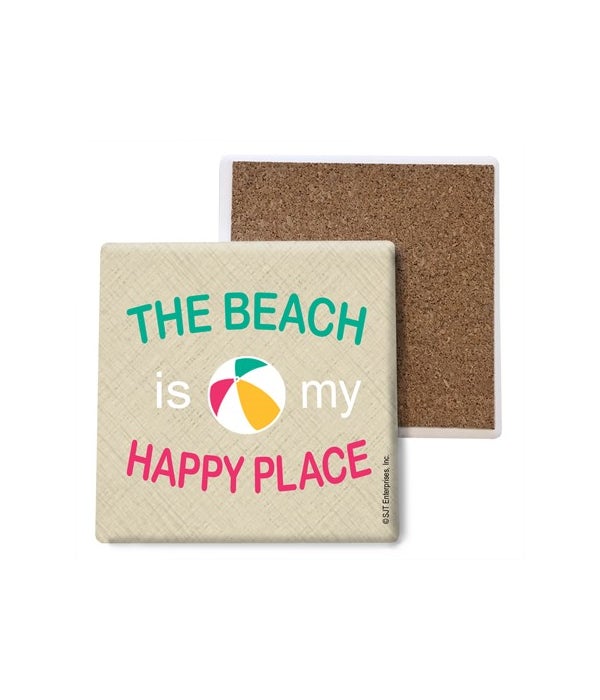 The beach is my happy place - beach ball
