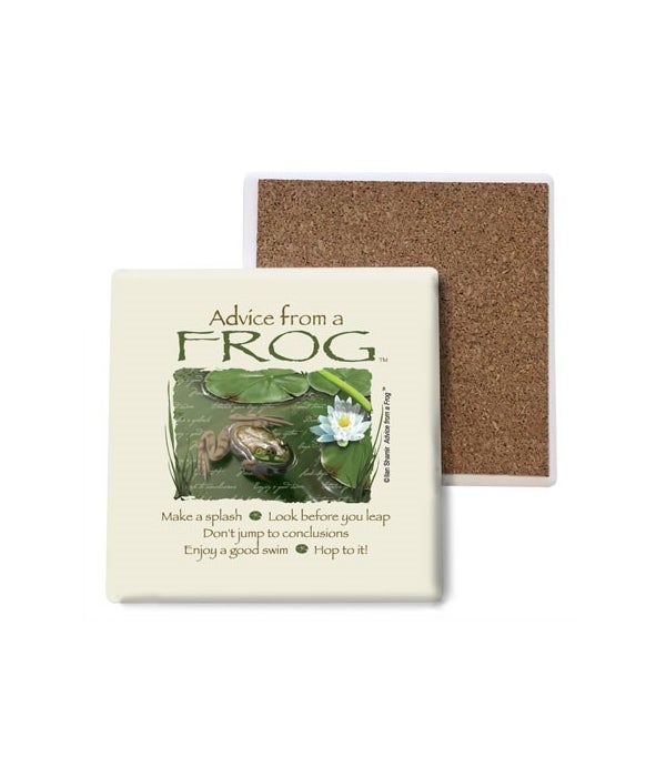 Advice from a Frog Stone Coasters