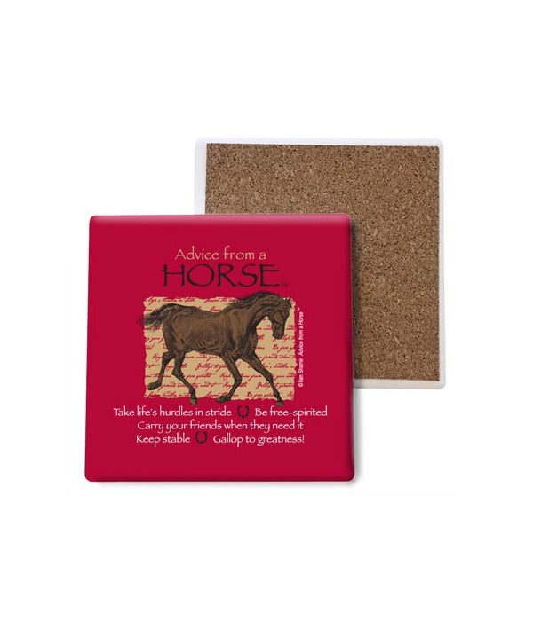 Advice from a Horse Stone Coasters