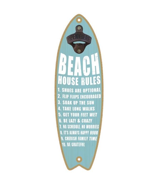 Beach house rules (Blue and white) Surfb