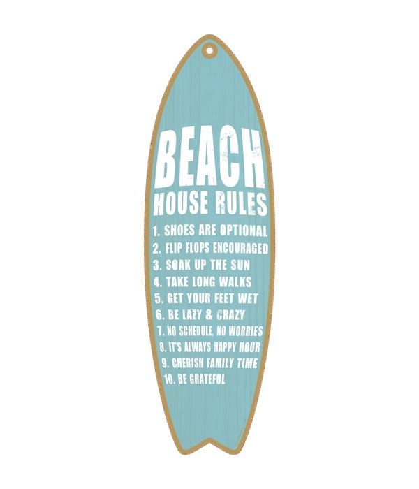 Beach house rules (Blue and white) surfb