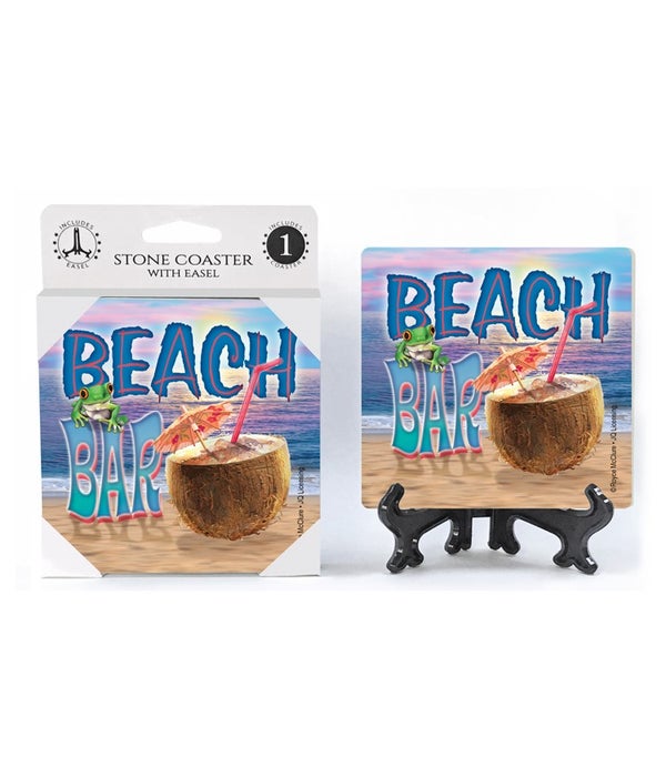 Beach bar -1 pack stone coaster