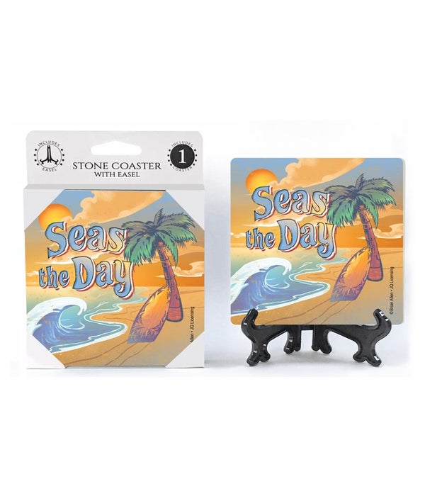 Seas the Day -1 pack stone coaster