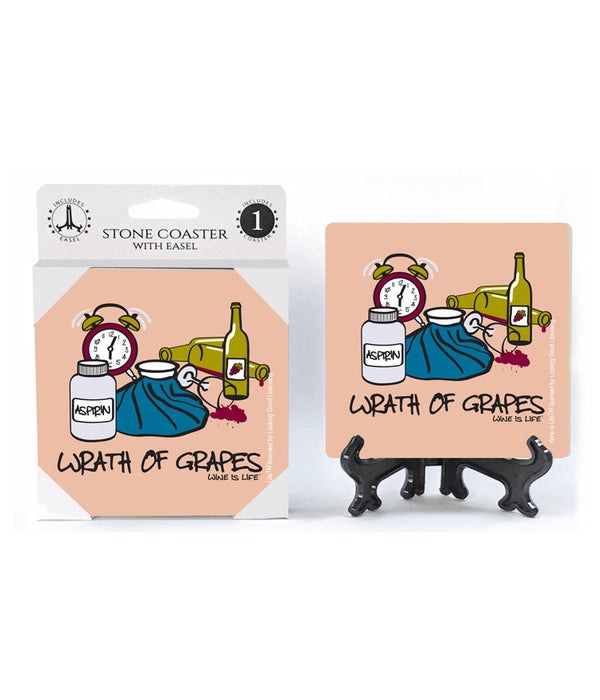Wrath of grapes -1 pack stone coaster