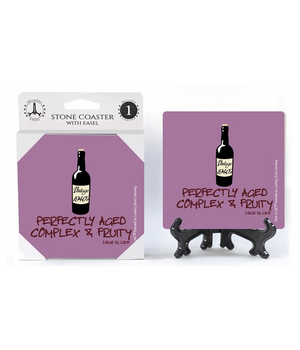 Perfectly aged complex and fruity -1 pack stone coaster
