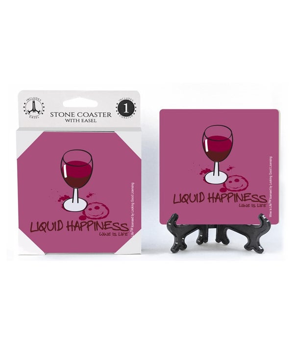Liquid happiness - red wine glass with s