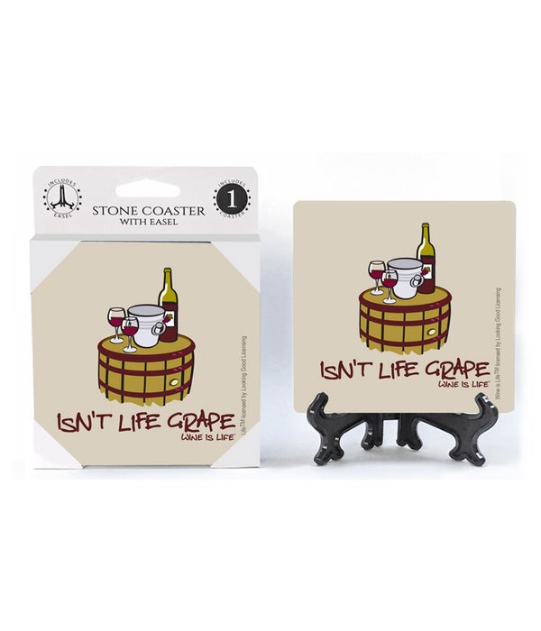 Isn't life grape -1 pack stone coaster