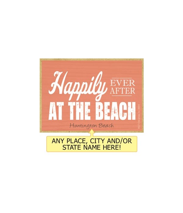Happily ever after at the beach Magnet