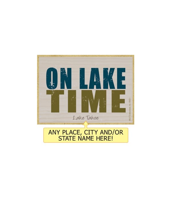 On lake time-Wooden Magnet