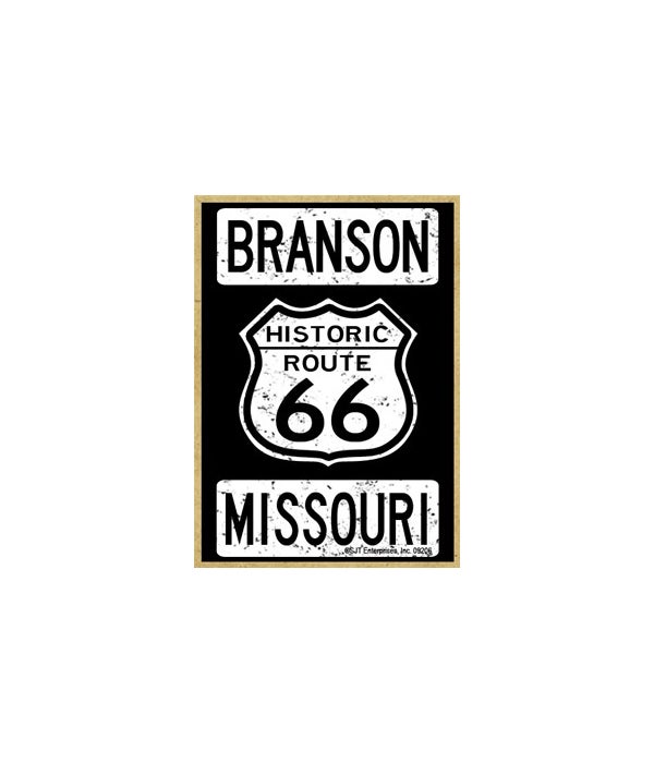 Route 66-Branson, Missouri-Wooden Magnet
