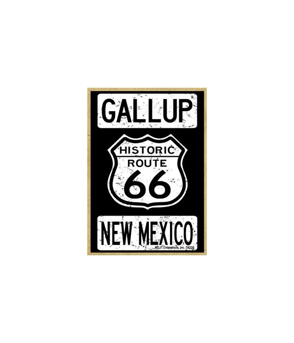 Historic Route 66-Gallup, New Mexico-Wooden Magnet