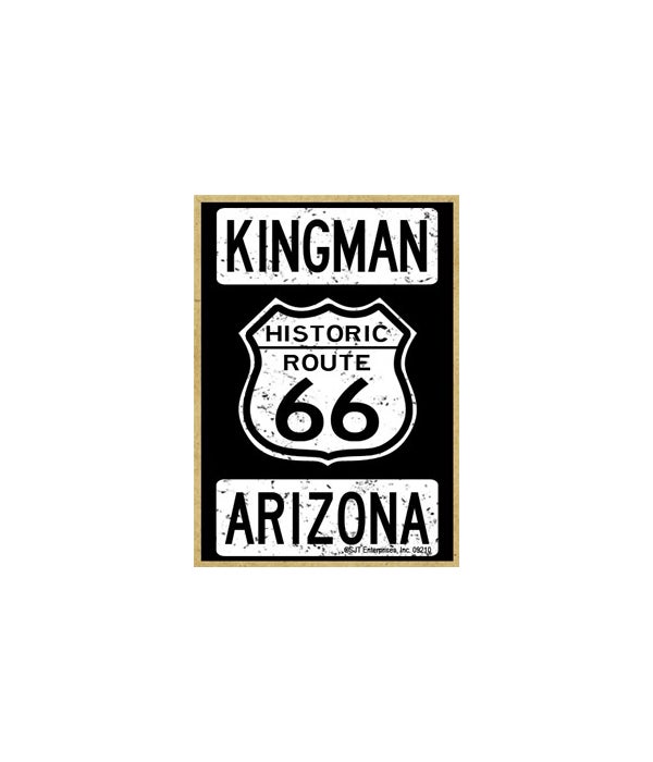 Historic Route 66-Kingman, Arizona-Wooden Magnet