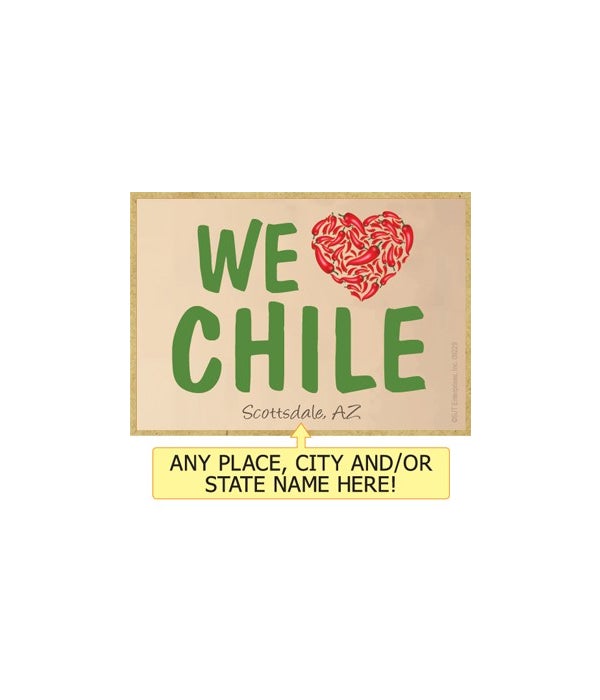 We (Heart) Chile - Green font with red c