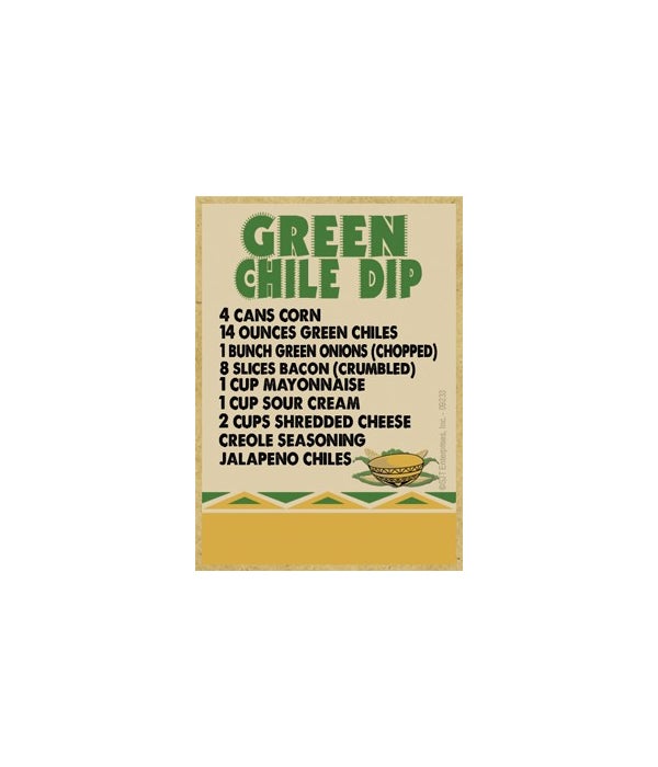 Southwest Recipe-Green Chile Dip-Wooden Magent