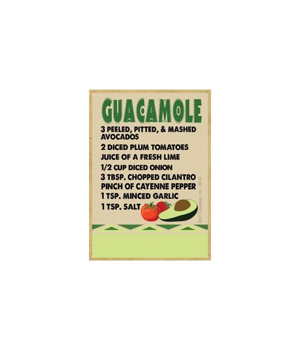 Southwest Recipe-Guacamole-Wooden Magent