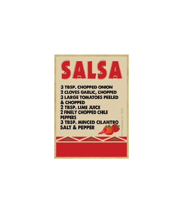 Southwest Recipe-Salsa-Wooden Magent