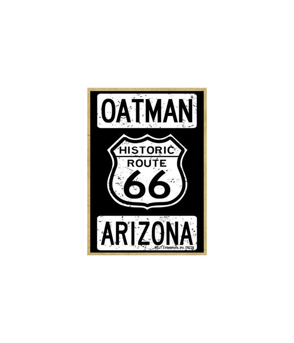 Historic Route 66-Oatman, Arizona-Wooden Magnet