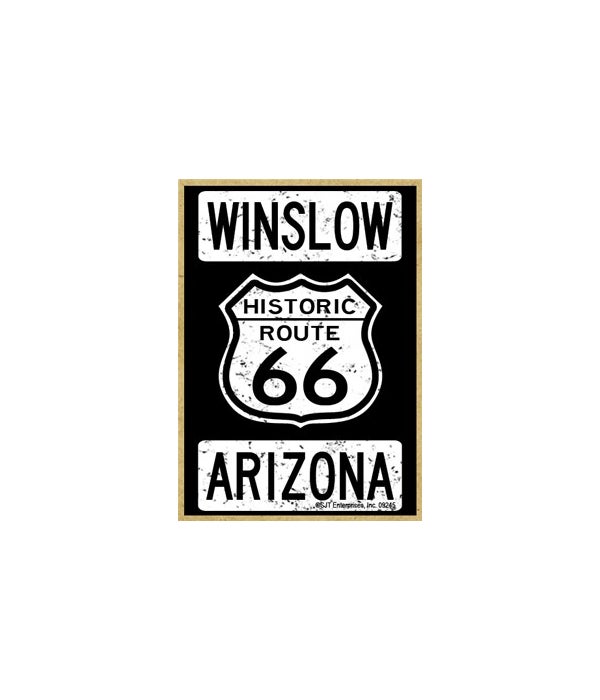 Historic Route 66-Winslow, Arizona-Wooden Magnet