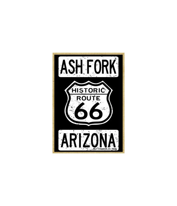 Historic Route 66-Ash Fork, Arizona-Wooden Magnet