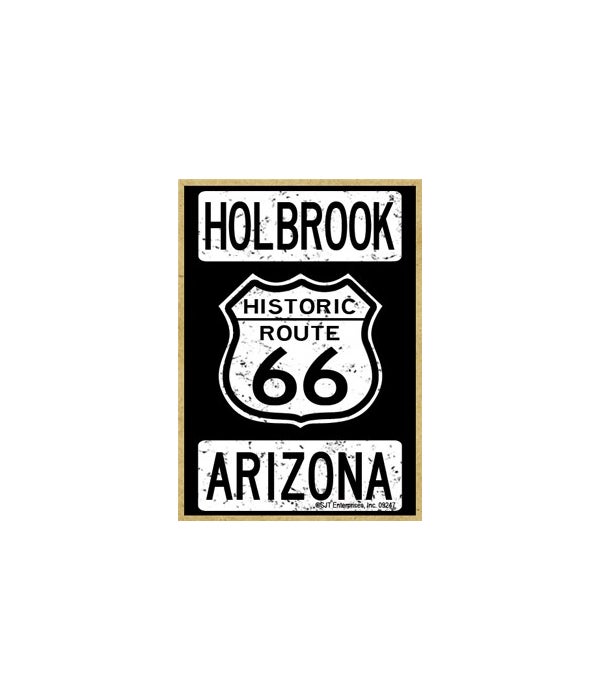 Historic Route 66-Holbrook, Arizona-Wooden Magnet